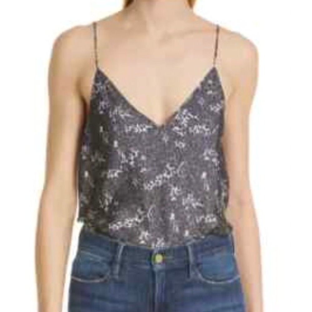 PAIGE Cicely Camisole Scandi Effortless Multi Color Abstract Animal Print SZ M